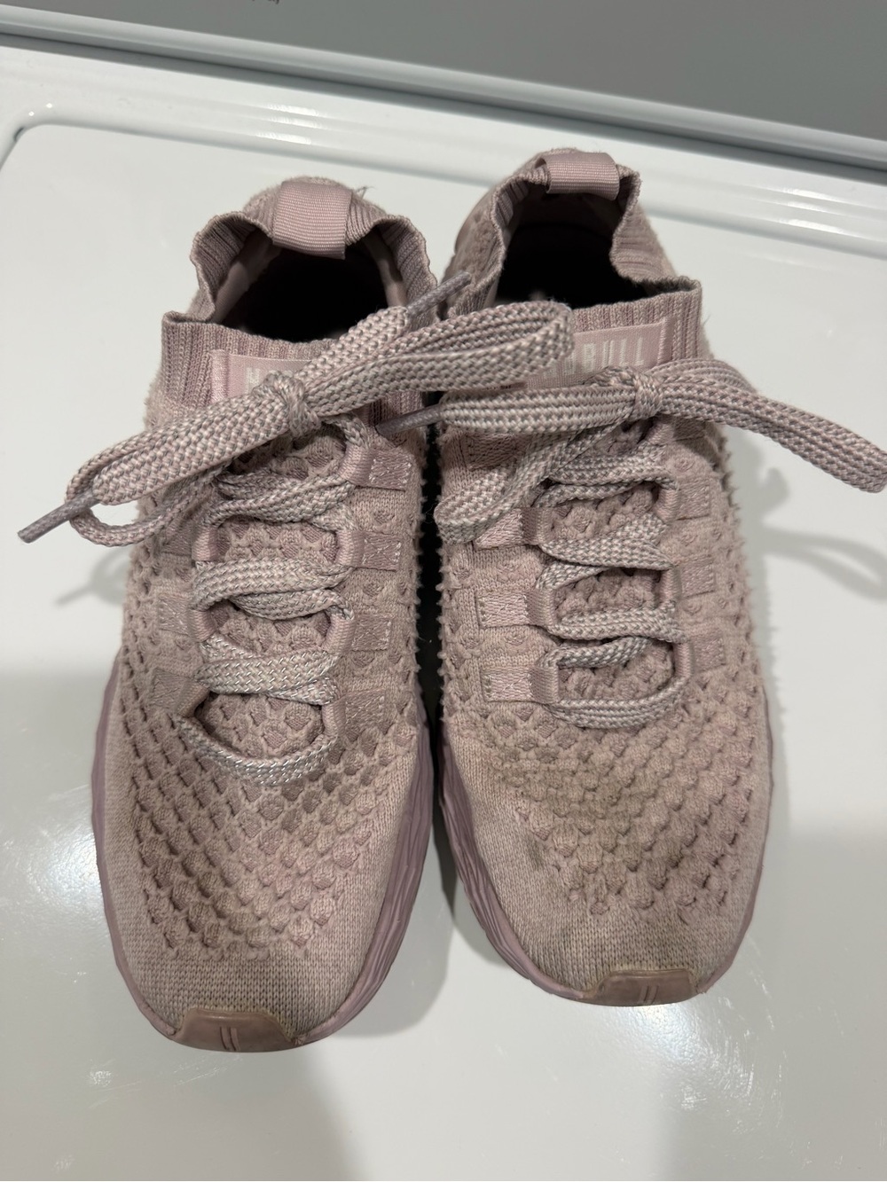 NOBULL Women's Knit Lace-Up Sneakers - Lilac